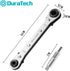 DURATECH HVAC Service Wrench, Refrigeration Wrench, 4 IN 1 Service Wrench, 3/16", 1/4", 5/16", 3/8", for Air Conditioning, Refrigeration Equipment...