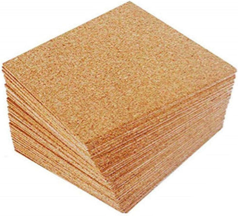 YYaaloa 24 Pcs Self-Adhesive Mini Squares Backing Cork Tiles Sheets 4"x 4" for DIY Coasters and DIY Crafts Cork Board Squares, Cork Tiles, Cork Ma...