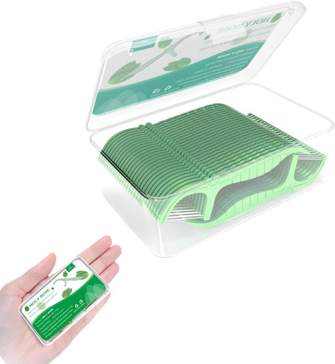 Holy Rose Dental Floss Picks Portable Case 3 Box,50 Count/Box with Twin-Line Flosser 150 Count,Mint Flavor,Dual Action Clean Oral System,is Perfec...