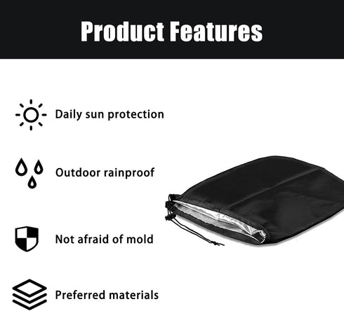Car Side Mirror Snow Cover Waterproof Material Soft Snowproof Mirror Cover,Prevents Snow and Ice from Covering Rearview Mirror Protector for Most ...
