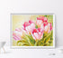 MOER SKY Tulip Roses 5D Diamond Painting Kits, Pink Flower Full Round Drill Diamond Art, Beautiful Flower Diamond Craft Arts, Valentine's Day New ...