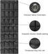 1 Pack 28 Large Pockets Hanging Shoe Organizer Over The Door Shoe Rack for Closet Door Storage Shoe Holder Hanger.4+4 Hooks.Imitation linen Gray...