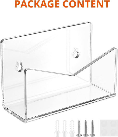 Richboom Acrylic Mail Holder, Envelope Holder for Desk Countertop Letter Holder for Home Office School (1 Section Clear)...