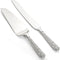 Dicunoy 2 PCS Wedding Cake Knife and Server Set, Silver Cake Cutting Set, Vintage Engraved Cake Cutter and Elegant Serving Spatula for Birthday, P...
