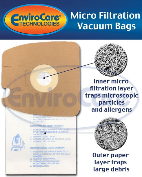 Envirocare Replacement Micro Filtration Vacuum Cleaner Dust Bags made to fit Eureka Style MM. Replaces Part# 60295C (Mighty Mite Vacuums) 18 pack...