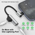 2-in-1 Lightning to 3.5mm 90 Degree Audio Aux Jack Headphone Charge Cable Adapter,?Apple MFi Certified? Earphone Converter Splitter for Music+Char...
