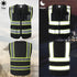 High Visibility Safety Vest for Men Women with 9 Pockets and Zipper Front Reflective Mesh Safety Work Vest Hi Vis Construction Vest Meets ANSI/ISE...
