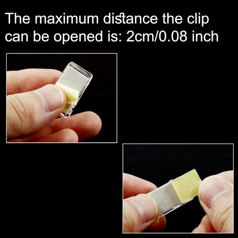 50Pcs Self Adhesive Clips 1Inch Double-Sided Adhesive Spring Clips Plastic Photo Sticky Clips Small Wall Tapestry Clips for Home Teachers Office C...