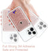 Self Adhesive Card Holders for Back of Phone, Cute Leather RFID Phone Wallet Pockets with Snap, Slim Card Holders Sleeve for Phone Case, Glitter R...