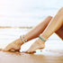 Honsny 12 PCS Beaded Anklet Bracelets for Women Adjustable Colorful Gold Anklet Bracelets Handmade Shell Ankle Bracelet Boho Summer Foot Jewelry f...