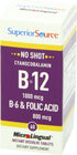 Superior Source No Shot Vitamin B12 Cyanocobalamin (1000 mcg), B6, Folic Acid, Quick Dissolve MicroLingual Tablets, 60 Count, Increase Energy, Hea...
