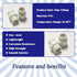 12PCS 3/4 Inch PVC Pipe Fitting Hex Nipple G3/4 Male X G3/4 Male Coupling Adaptor of Thread Plumbing PIPE Connection HE023-3/4...
