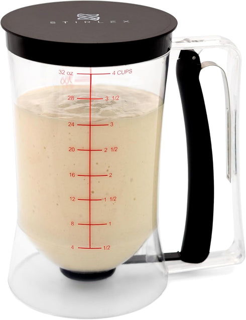 Pancake Batter Dispenser Baking Tool for Cupcakes, Crepes, Waffles, Muffins, Funnel Cake, Griddle Breakfast Accessory...
