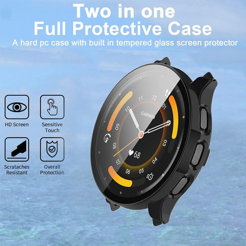 Compatible for Garmin Venu 3S Case, Lamshaw Hard PC Case with Screen Protector Compatible for Venu 3S 41mm / Venu 3 45mm Smartwatch (Venu 3 45mm, ...