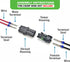 5-Pack (2-PIN) 20 Amps Weather-Pack Waterproof Male Female 2-Conductor Connector, Pin Socket Seal Kit 14-16 AWG...