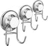 SANNO Suction Cup Hook Holder Shower Hook Super Power Vacumn Suction Bath Hook for Towel Robe Bathroom Kitchen Shower Bath Rustproof Stainless Ste...