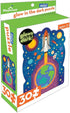 Playhouse Glow in The Dark Blast Off 30-piece Die-Cut Shaped Mini Puzzle for Kids...
