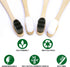 Bamboo Micro-Nano Toothbrushes, Extra Soft Toothbrush with 20000 Bristles Designed for Sensitive Gums Kids Adults (Black White 20P)...