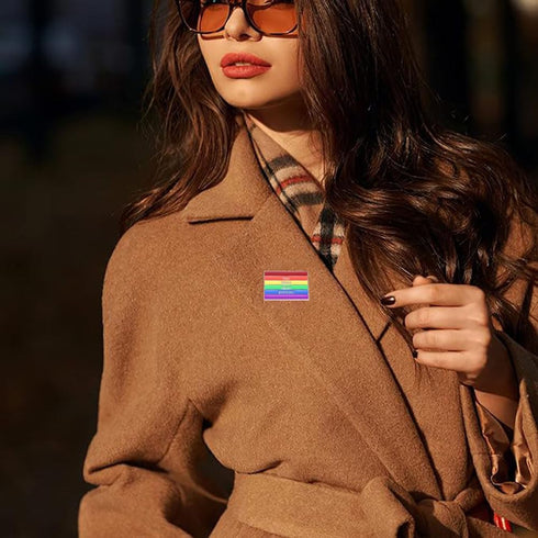 zhanghaoran Your Silence Will Not Protect You Rainbow Enamel Lapel Pin Rainbow Flag Badge Brooch LGBTQ Supporters Enamel Pin Pride Pin Support Gif...