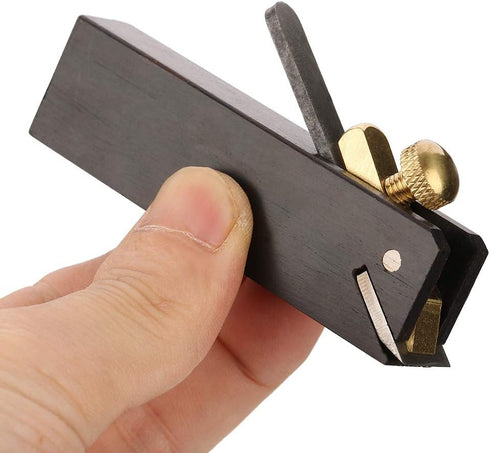 Mini Wood Planer Hand Tool, 3 inch Wood Ebony Plane Hand Plane Wood Trimming Plane DIY Woodcraft Gadgets w/Planer Blade and Metal Fixer for Woodwo...