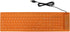 ASHATA Foldable Silicone Keyboard USB Wired Keyboard Mute Waterproof Rollup Keyboard for PC Laptop Notebook, 2 Color, 108 Keys(Orange)...