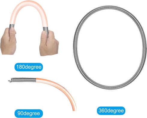 MECCANIXITY Spring Tube Bender OD 6.5mm/0.26" Steel Spring Pipe Copper Tubes 1100mm/43.31" Long for 3/8" Copper Pipe(10mm) in Home Renovations,Ele...