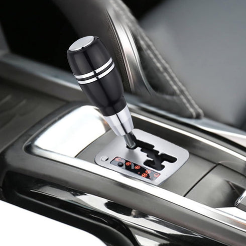 Arenbel 4" Automatic Push Button Gear Shift Knob Polished Aluminum Car Lever Stick Shifter Handle Fit Most Auto Transmission Vehicles, Black...