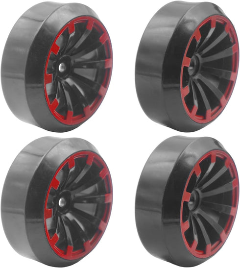 4Pack Vgoohobby RC Drift Wheels and Tires Set,RC Hard Tyres & Wheel Rims 12mm Hex Compatible with Traxxas HSP Tamiya Kyosho 1/10 Model On-Road Dri...