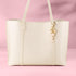 SELOVO Initial Keychain White/Pink Flower Charms for Key Cute Letter Keyring for Handbag Backpack...