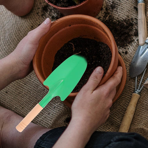 Kisangel 8pcs Wooden Handle Shovel Hand Shovel Garden Shovel Garden Spade Shovel Transplanter Trowel Potting Shovel Beach Sand Shovel Gardening Sh...