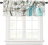 Valances for Windows, Mason Jar Cotton Flower Rod Pocket Kitchen Curtains Valances 54x18inch Short Window Curtains for Kitchen/Bathroom/Bedroom, S...