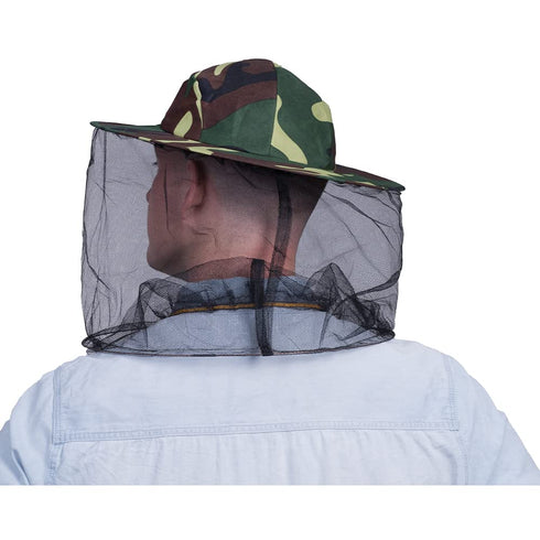 2 pcs Beekeeping apicultura Veil hat bee Keeper Hunting Cap Halloween Costume gnats Insect Bug Mosquito Hats with net mesh...