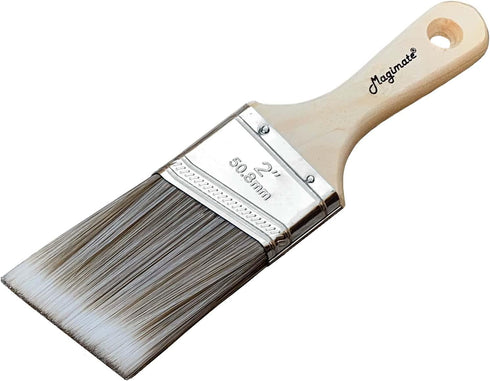 Stubby Paintbrush Shortcut Trim Angled Sash Wooden Short Handle Stain Brush 2 Inch...