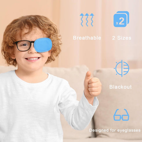 12PCS Eye Patches for Adults Kids, Medical Eye Patch for Glasses, Treat Lazy Eye Amblyopia Strabismus Patch, 2 Size...