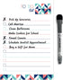 Dry Erase to Do List Vinyl Whiteboard Sticker Decal by Glassboard Studio | Removable & Reusable | Magnetic Fine-Tip Marker Included (6 x 9 inches,...