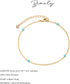 Bemoly Gold Anklet 14K Gold Plated Boho Beach Simple Dainty Charm Cute Tiny Lucky Star Turquoise Eye zircon Handmade Foot Jewelry for Women...