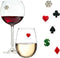 Casino Wine Glass Charms - Magnetic Drink Markers for Stemless or Regular Glasses Set of 6...