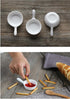 5 Packs Sauce Dish with Handle Grip,Side Dishes 1 Oz White Porcelain Dipping Bowls Appetizer Spoons Ketchup BBQ Sauce Sushi Soy Sauce-Stackable Ra...
