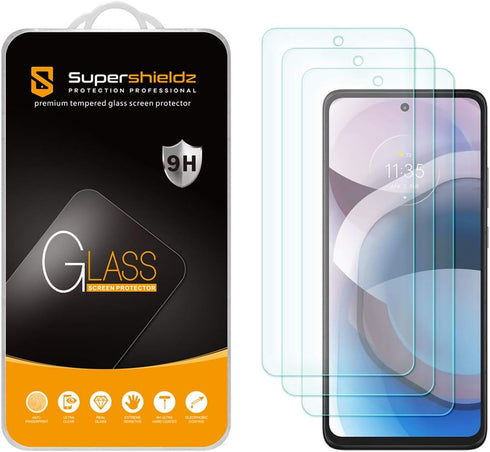 Supershieldz (3 Pack) Designed for Motorola (One 5G Ace) / One 5G UW Ace/Moto G 5G (2020) Tempered Glass Screen Protector, Anti Scratch, Bubble Fr...