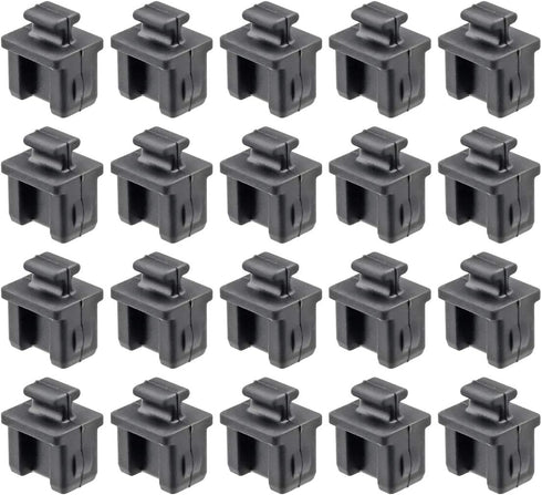 Pack of 20 SFP Silicone Protectors Cap Port Cover Anti Dust 0.55 x 0.47 x 0.67 inch Black...