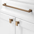 KOOFIZO Stepped Bar Cabinet Pull - Antique Brass Furniture Handle, 10 Inch/256mm Screw Spacing, 1-Piece for Kitchen Cupboard Door, Bedroom Dresser...