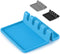 Simple Craft Silicone Spoon Rest with Drip Pad - 4 Slotted Spoon Rest for Kitchen Utensils, Tongs, Ladles - Heat Resistant Spoon Holder for Stove ...