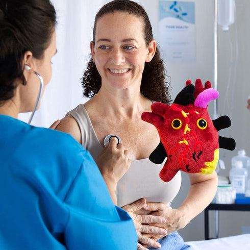 GIANTmicrobes Heart Disease Plush - Learn About Your Heart Health and Cardiovascular System with This Educational Gift for Friends, Students, Educ...