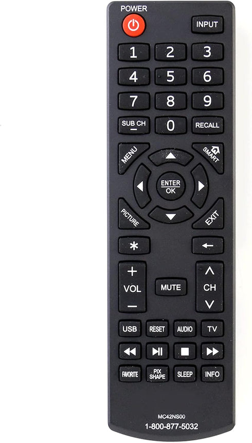 MC42NS00 Replace Remote Control for Sanyo TV sub GXBM GXCC GXBJ GXBG GXBD DP42D24 DP50E44 DP55D44 DP58D34 DP65E34 FVD3924 FVD5044 FVF5044M DP42746...