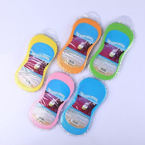 Car Wash Sponge, 3 Pack Extra Thick Large Colorful Cleaning Sponge Multi-Purpose for Bathroom Kitchen Bike Boat (Random 3-Color Mix)...
