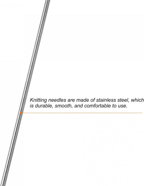 uxcell 2 Pairs Knitting Needle Set, 2.0mm Diameter 9.84 Inches Length Stainless Steel Double Pointed Sweater Needles for Handmade Projects DIY Kni...