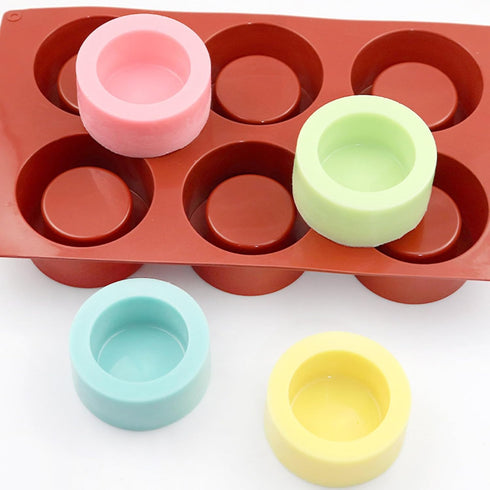 JOERSH 2Pcs Cookie Shot Glass Mold 6-Cavity Round Silicone Mold for Chocolate, Candy, Pudding, Mousse Dessert, Ice Shot Glass Mold...