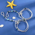 Turquoise Barefoot Sandals Starfish Beaded Ankle Chain Layered Pearl Toe Ring Foot Chain for Women(2PCS)...