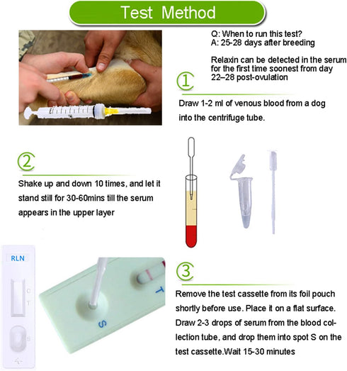 Dog Pregnancy Test Kit at Home, White, Fast and Accurate Detection, Pregnancy Tests Strip for Dog Disposable Pet Clinic Equipment...