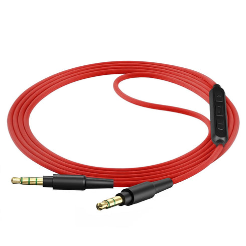 GEEKRIA Audio Cable with Mic Compatible with Skullcandy Hesh Evo, Crusher Evo, Crusher Wireless, Cassette, Riff 2, 3.5mm Aux Replacement Stereo Co...